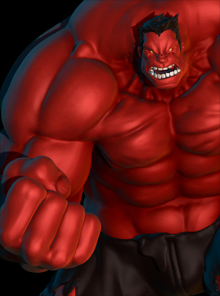 Red Hulk 3D Model Ready to Print STL