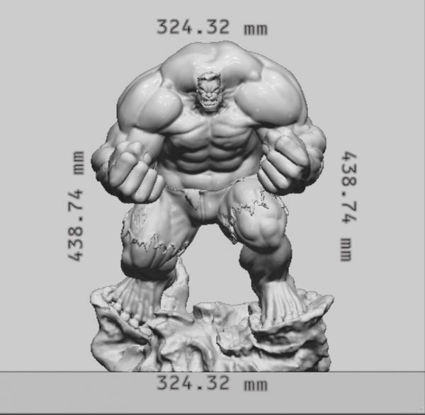 Red Hulk 3D Model Ready to Print STL