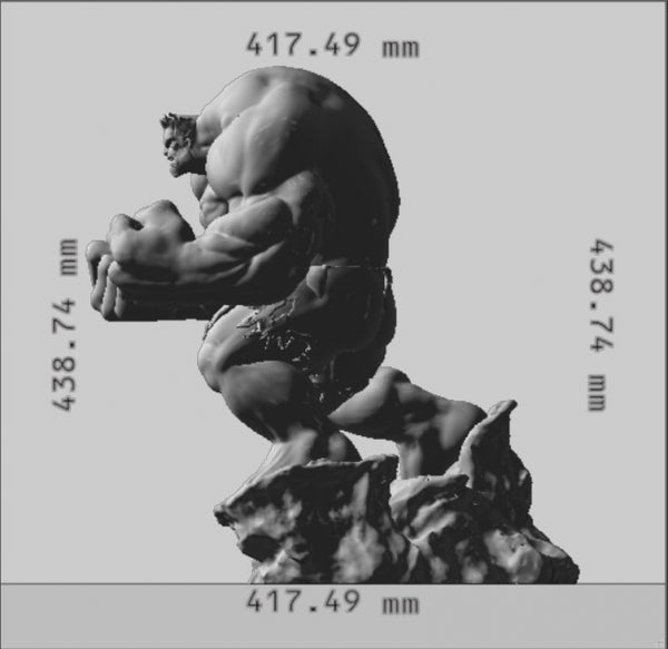 Red Hulk 3D Model Ready to Print STL