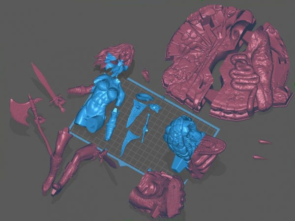 Red Sonja 3D model ready print