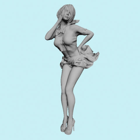 Sexy Girl Student 3D model ready print
