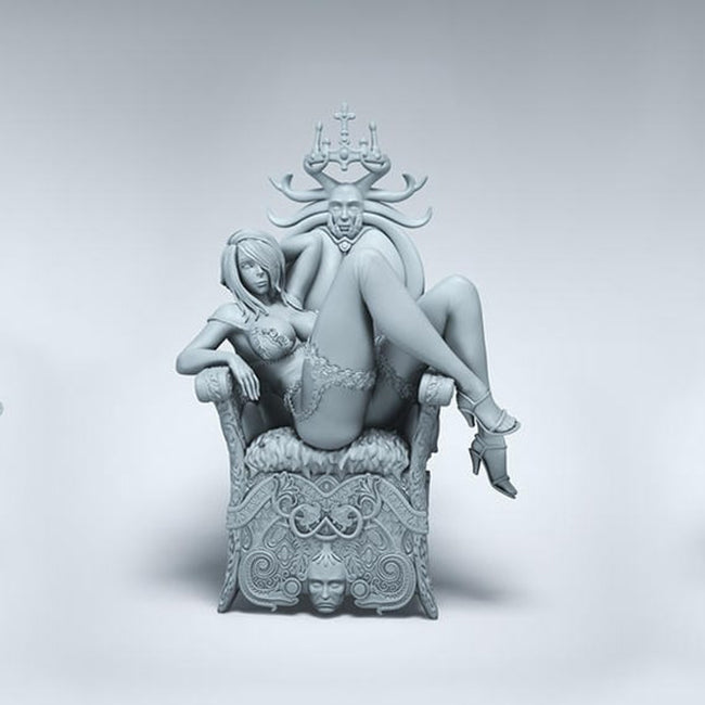 Sexy Girl on the Chair 3D model ready print