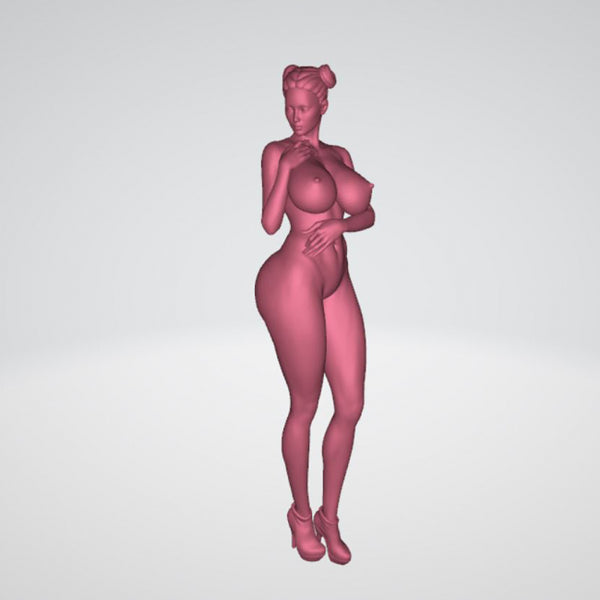 Sexy Girl with Big Breasts 3D Model Ready to Print