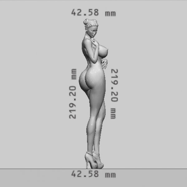 Sexy Girl with Big Breasts 3D Model Ready to Print