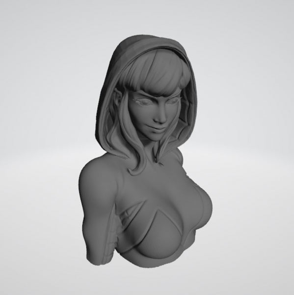 Spider Gwen Bust 3D Model Ready to Print STL