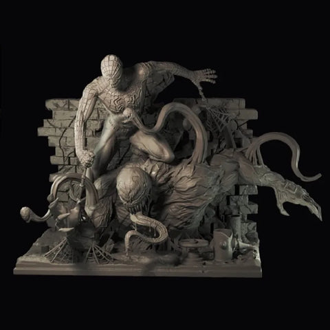 Spiderman and Venom 3D Model Ready to Print
