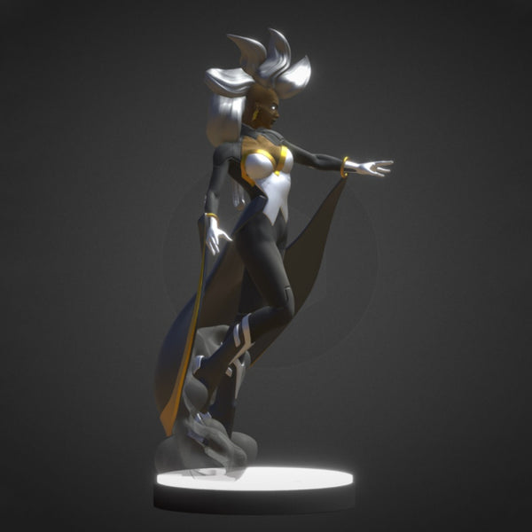 Storm Marvel Statue 3D Model Ready to Print STL