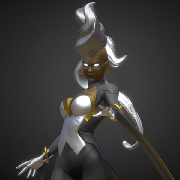 Storm Marvel Statue 3D Model Ready to Print STL