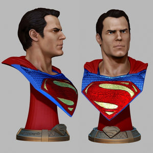 Superman bust 3d model ready print