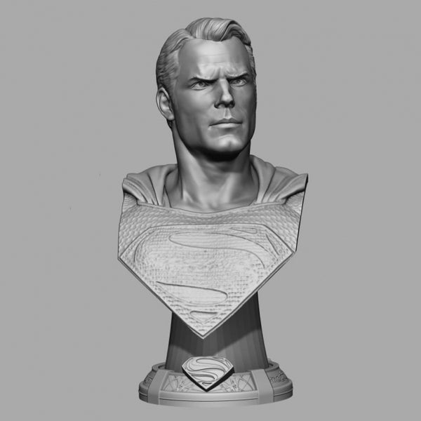 Superman bust 3d model ready print