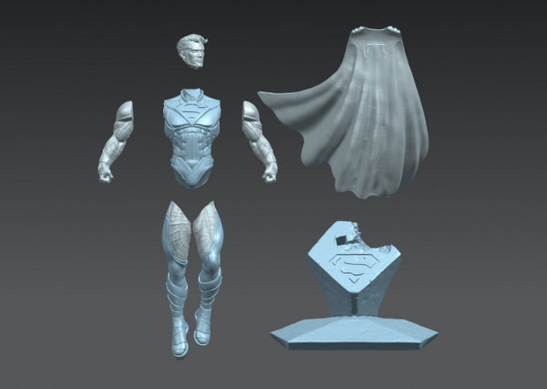 Superman miniatures 3D model ready print