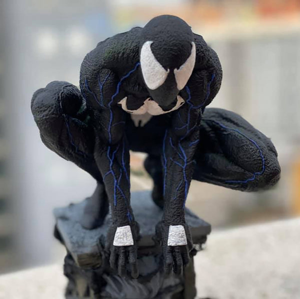 Symbiote Spiderman Statue 3D Model Ready to Print STL