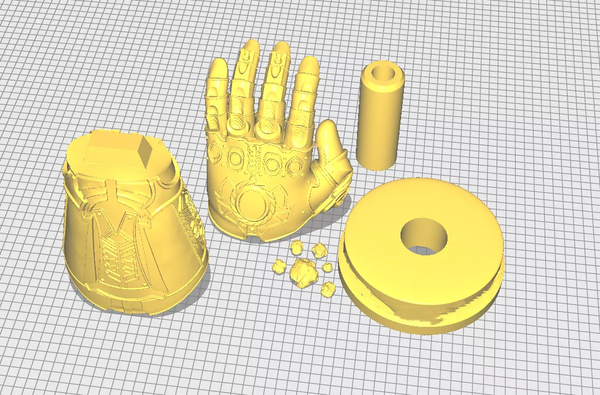 Thanos Infinity Gauntlet 3D model for 3D Printing