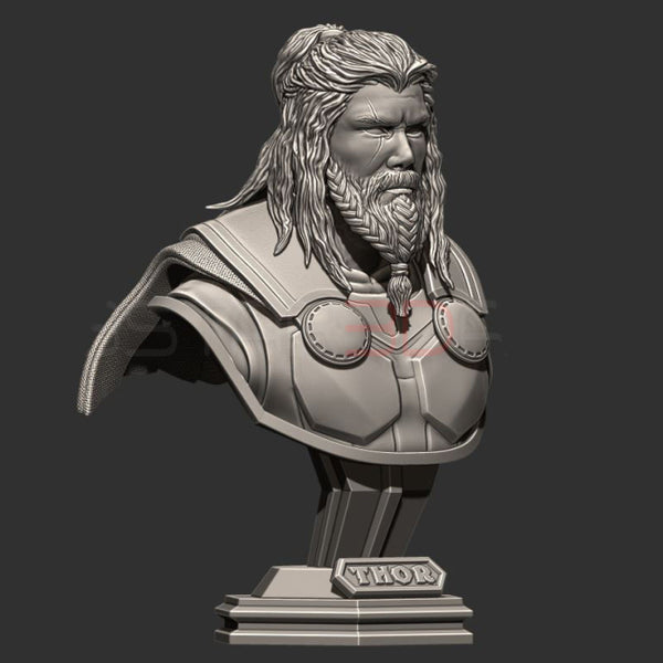 Thor Long Hair Bust Avengers Endgame 3D Model Ready to Print STL