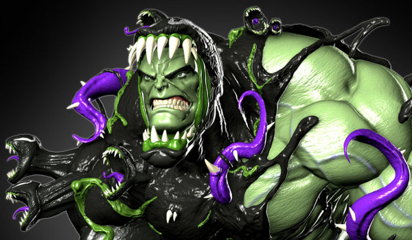 Venomized Hulk Figure 3D Model Ready to Print