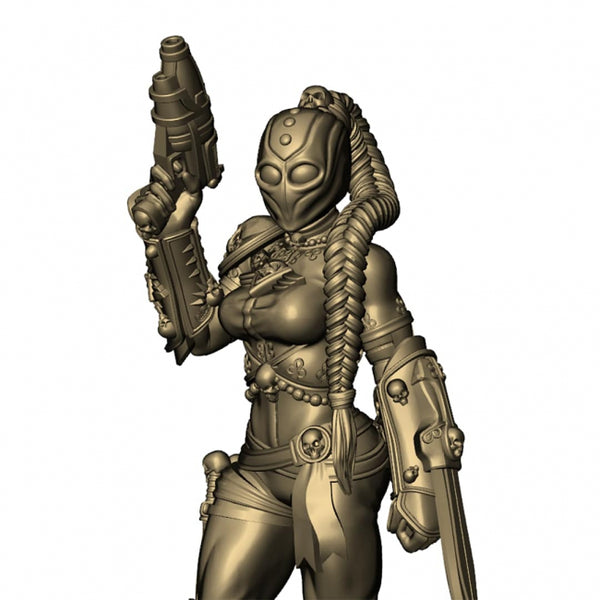 Woman Assassin Statue 3D model STL for 3D printing