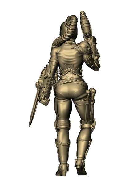 Woman Assassin Statue 3D model STL for 3D printing