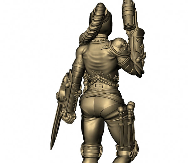 Woman Assassin Statue 3D model STL for 3D printing