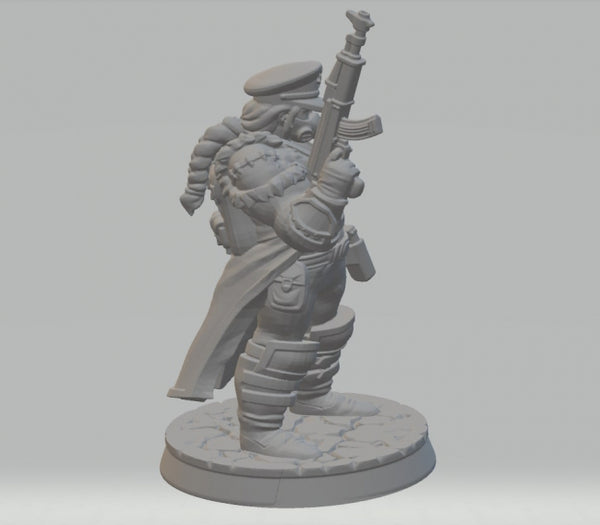 Woman Soldier 3D model ready print