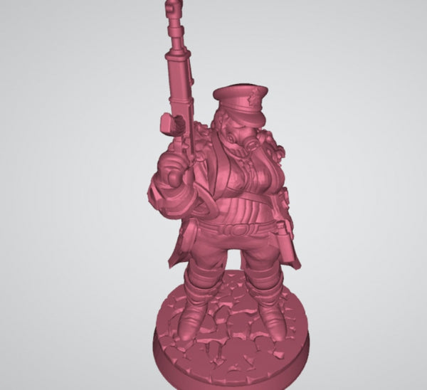 Woman Soldier 3D model ready print