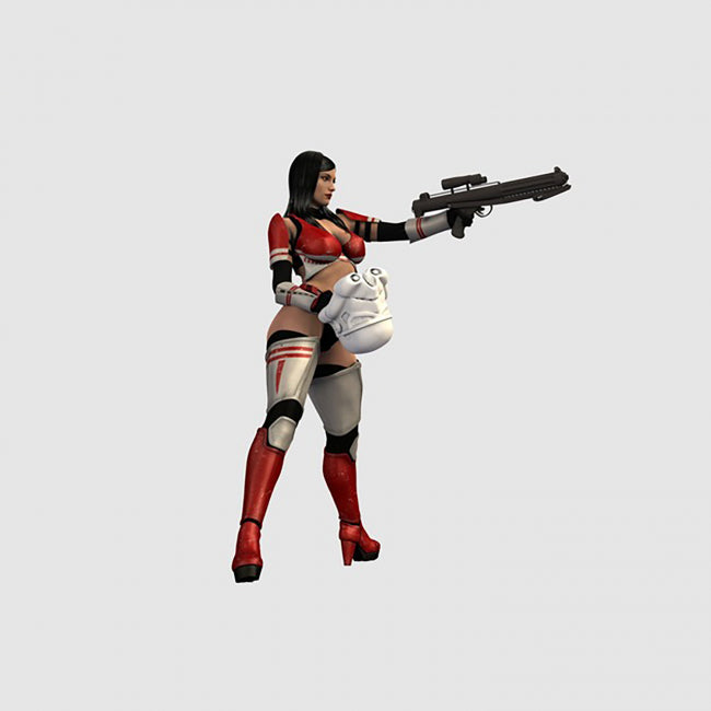 Women Space Trooper 3d model for 3D Printing